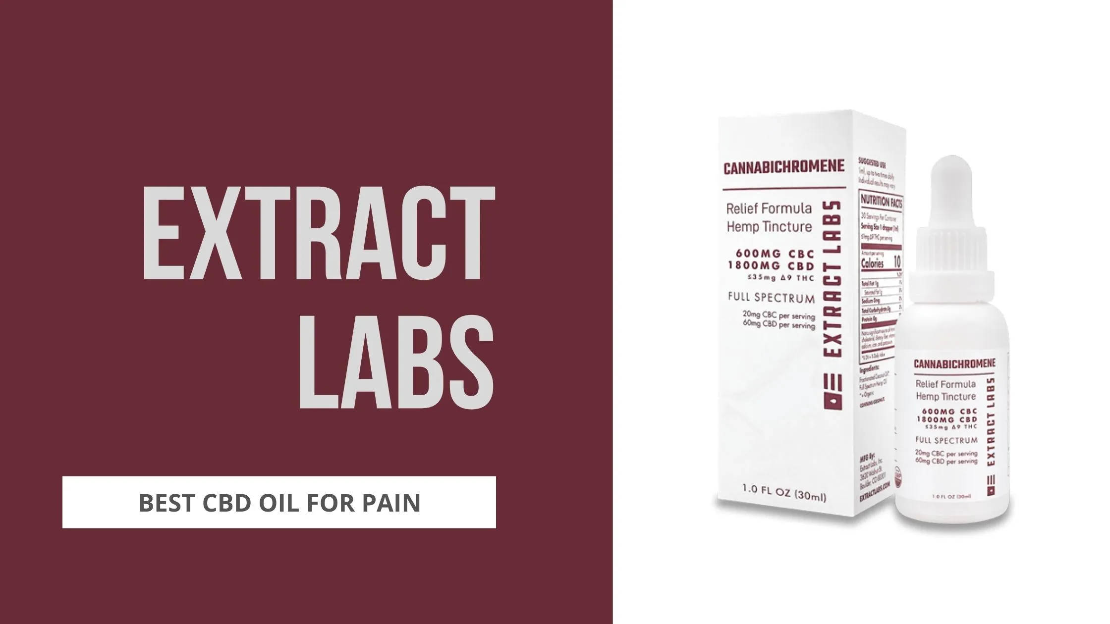 extract labs cbd oil for pain